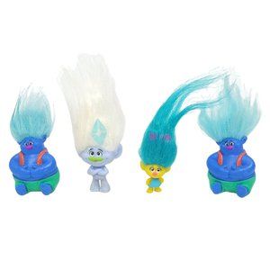 Troll Mini Figures Smidge Guy Diamond Biggie Dreamworks Hasbro Lot Of 4